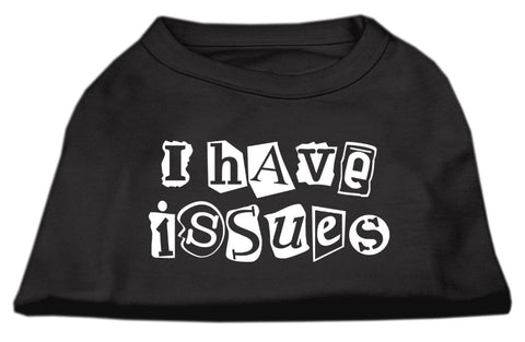 I Have Issues Screen Printed Dog Shirt Aqua