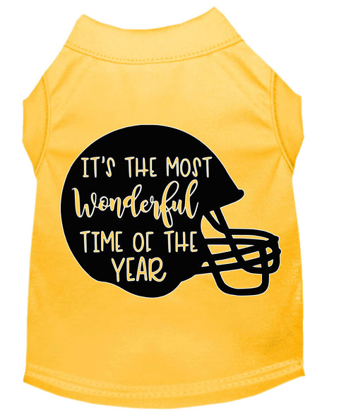 Most Wonderful Time Of The Year (football) Screen Print Dog Shirt