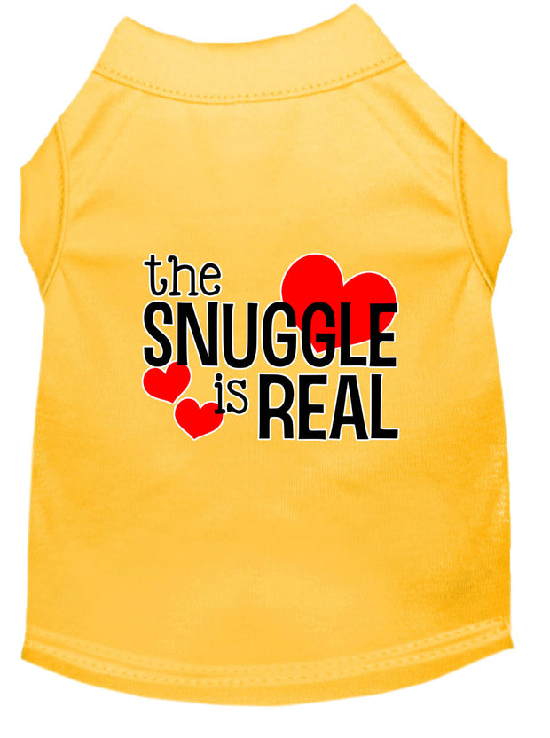 The Snuggle Is Real Screen Print Dog Shirt