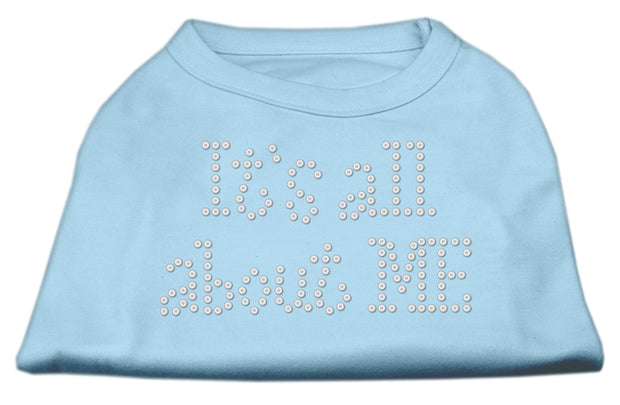 It's All About Me Rhinestone Shirts Baby Blue