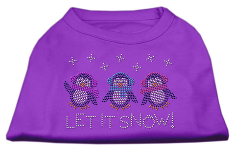 Let It Snow Penguins Rhinestone Shirt