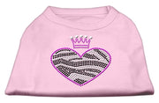 Zebra Heart Rhinestone Dog Shirt