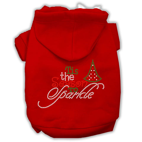 Tis The Season To Sparkle Rhinestone Dog Hoodie