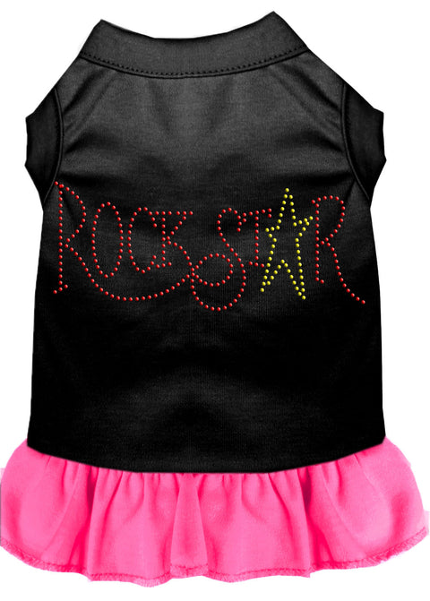 Rhinestone Rockstar Dress Black