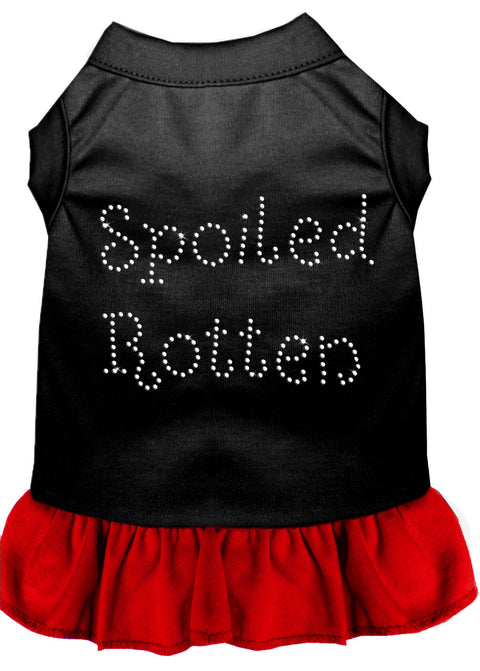 Spoiled Rotten Rhinestone Dress Black