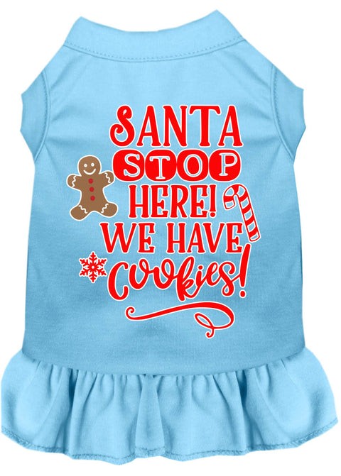 Santa, We Have Cookies Screen Print Dog Dress