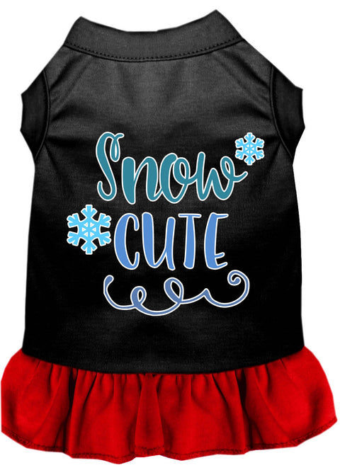 Snow Cute Screen Print Dog Dress