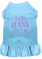 Every Bunny Loves Me Screen Print Dog Dress