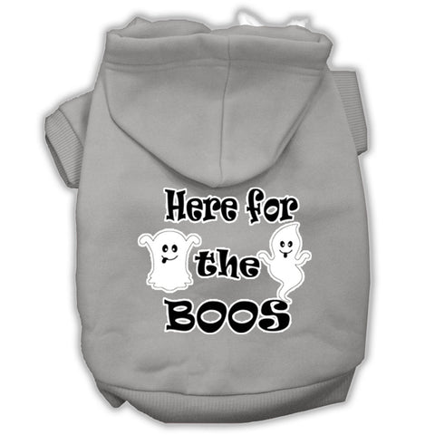 Here For The Boos Screenprint Dog Hoodie