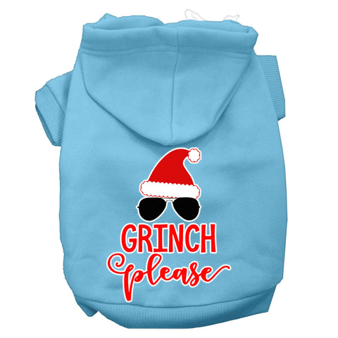 Grinch Please Screen Print Dog Hoodie