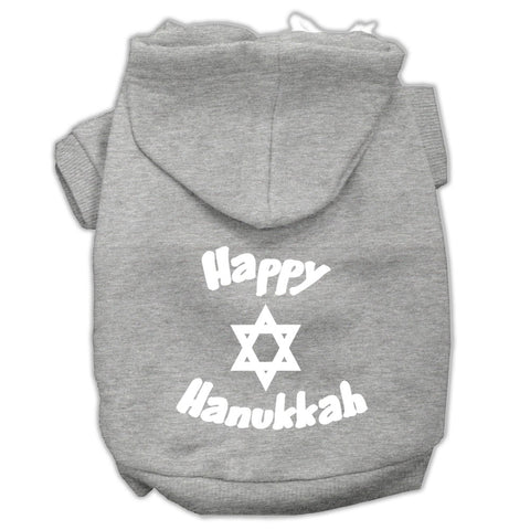 Happy Hanukkah Screen Print Pet Hoodies Size