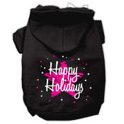 Scribble Happy Holidays Screenprint Pet Hoodies Size