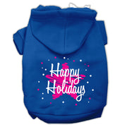 Scribble Happy Holidays Screenprint Pet Hoodies Size