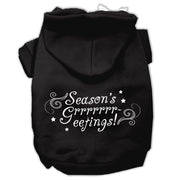 Seasons Greetings Screen Print Pet Hoodies Size