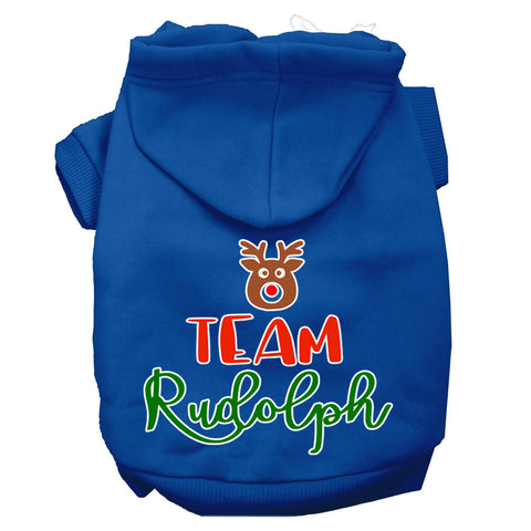 Team Rudolph Screen Print Dog Hoodie