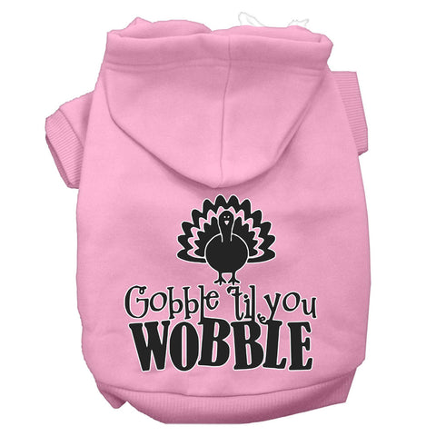 Gobble Til You Wobble Screen Print Dog Hoodie