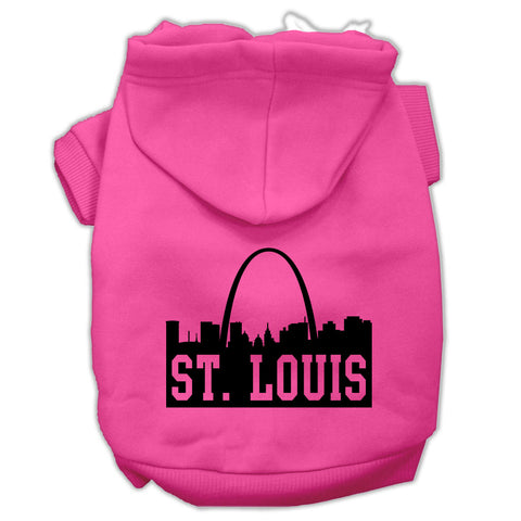 St Louis Skyline Screen Print Pet Hoodies Size