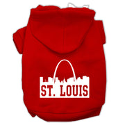 St Louis Skyline Screen Print Pet Hoodies Size