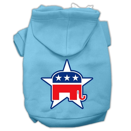 Republican Screen Print Pet Hoodies Size