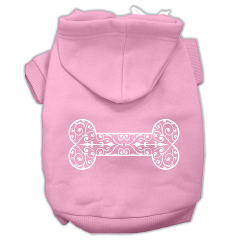 Henna Bone Screen Print Pet Hoodies Size