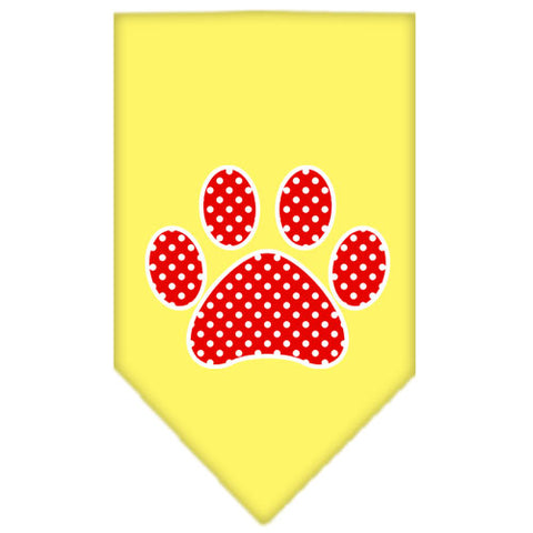 Red Swiss Dot Paw Screen Print Bandana