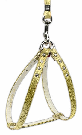 Step-in Harness Gold W/ Ab Stones