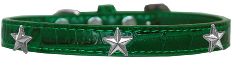 Silver Star Widget Croc Dog Collar Size