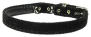 Velvet 3/8" Plain Cat Collar W/ Band