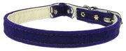 Velvet 3/8" Plain Cat Collar W/ Band