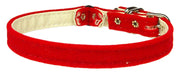 Velvet 3/8" Plain Cat Collar W/ Band